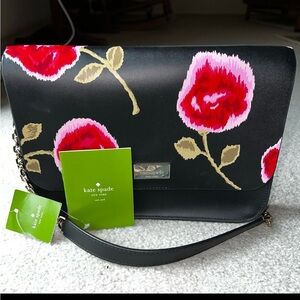 Kate Spade Floral Leather Shoulder Bag